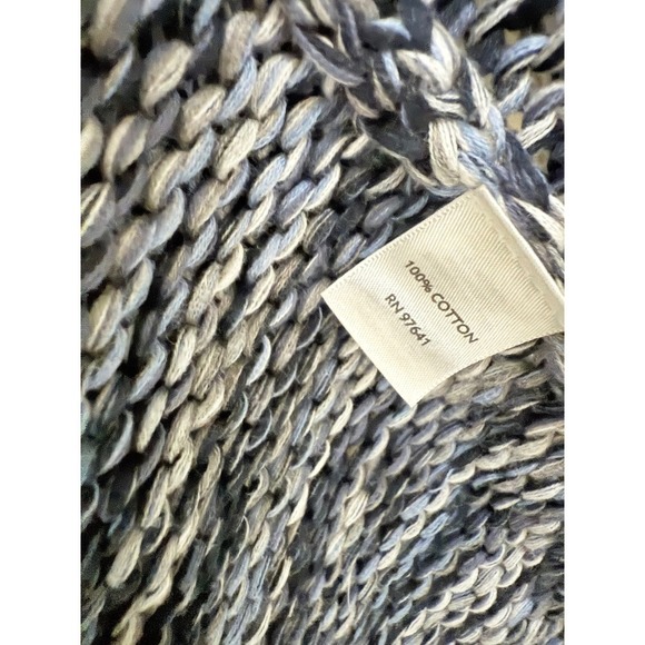J. Jill Woven Knit 100% Marble Blur Gray Open Front Cardigan Size Medium - Picture 5 of 5